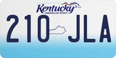 KY license plate 210JLA