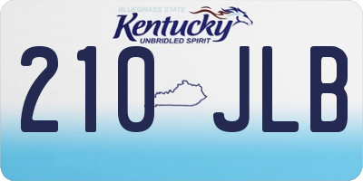 KY license plate 210JLB