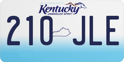 KY license plate 210JLE