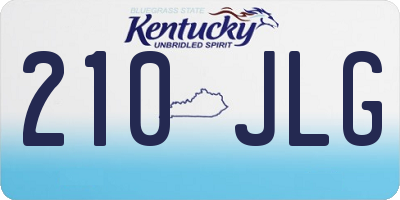 KY license plate 210JLG