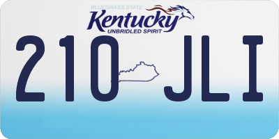 KY license plate 210JLI
