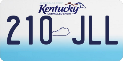 KY license plate 210JLL