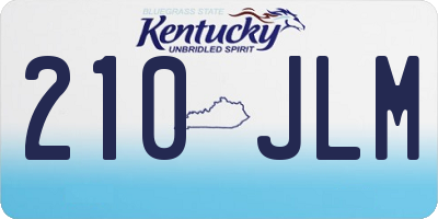 KY license plate 210JLM