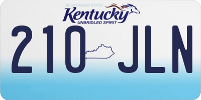 KY license plate 210JLN