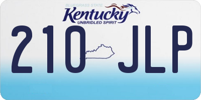KY license plate 210JLP