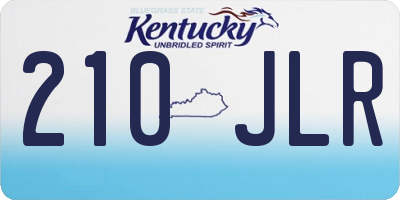 KY license plate 210JLR
