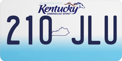 KY license plate 210JLU