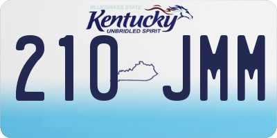 KY license plate 210JMM