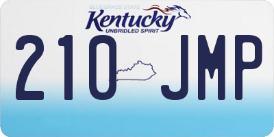 KY license plate 210JMP