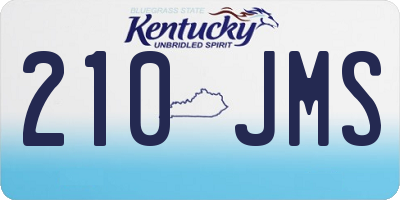 KY license plate 210JMS