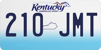 KY license plate 210JMT