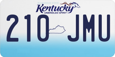 KY license plate 210JMU