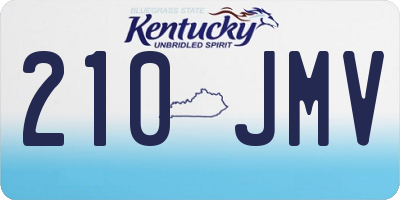 KY license plate 210JMV