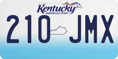 KY license plate 210JMX