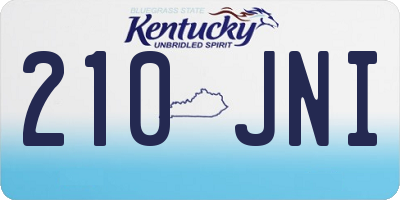 KY license plate 210JNI