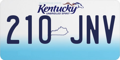 KY license plate 210JNV