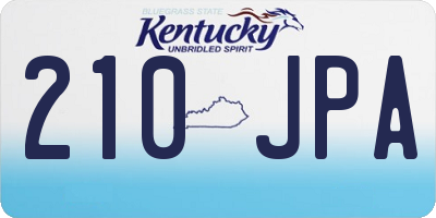 KY license plate 210JPA