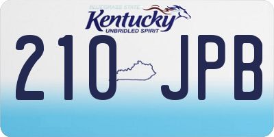 KY license plate 210JPB