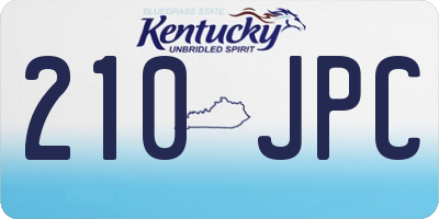 KY license plate 210JPC