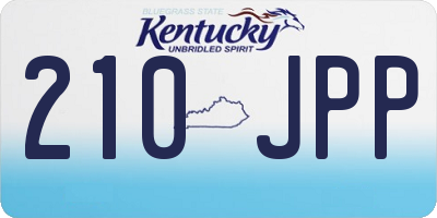 KY license plate 210JPP