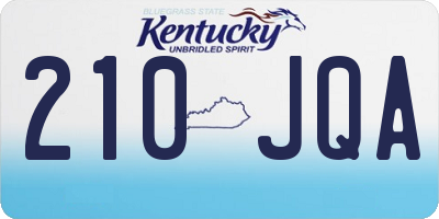 KY license plate 210JQA