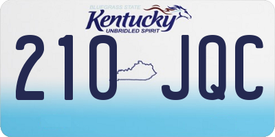 KY license plate 210JQC