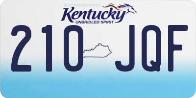 KY license plate 210JQF