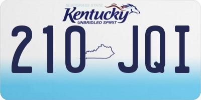 KY license plate 210JQI