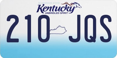 KY license plate 210JQS
