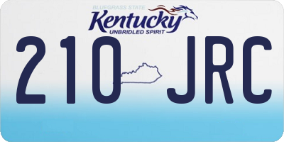 KY license plate 210JRC