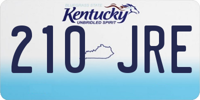 KY license plate 210JRE