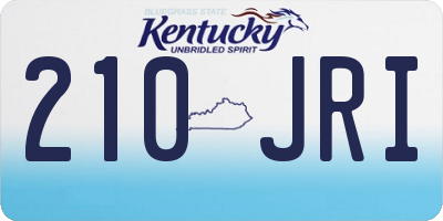 KY license plate 210JRI