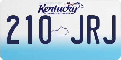 KY license plate 210JRJ