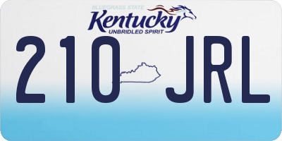 KY license plate 210JRL