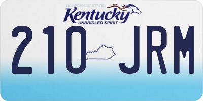 KY license plate 210JRM