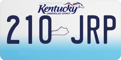 KY license plate 210JRP