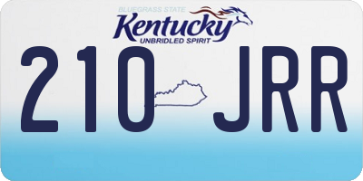 KY license plate 210JRR
