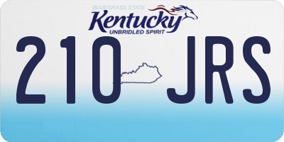 KY license plate 210JRS