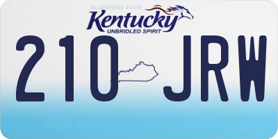 KY license plate 210JRW