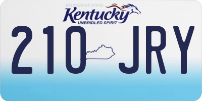 KY license plate 210JRY