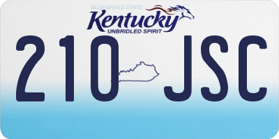 KY license plate 210JSC