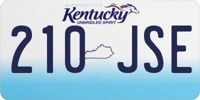 KY license plate 210JSE