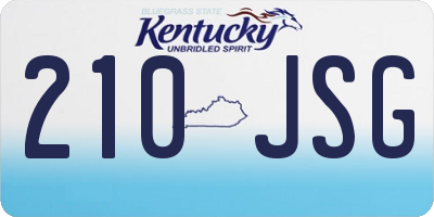 KY license plate 210JSG