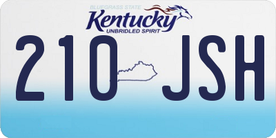 KY license plate 210JSH