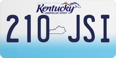 KY license plate 210JSI