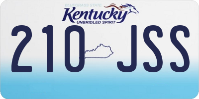 KY license plate 210JSS