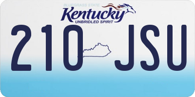 KY license plate 210JSU