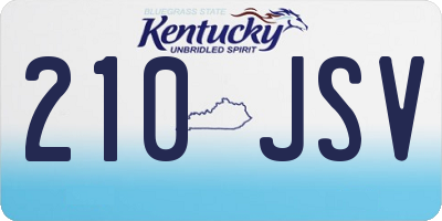 KY license plate 210JSV