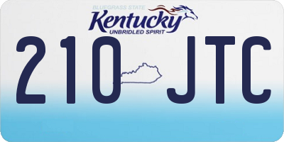 KY license plate 210JTC