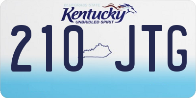 KY license plate 210JTG